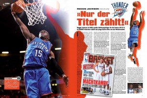 Reggie Jackson im exklusiven BASKET-Interview in der Ausgabe 12/2013.