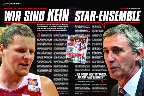 Das Doppel-Interview mit dem BBL-MVP der vergangenen beiden Jahr und Erfolgscoach Svetislav Pesic gibt’s in BASKET 12/2013.