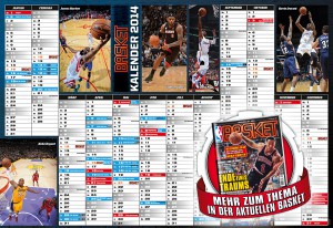 Den perfekten Überblick für das neue Jahr bietet der BASKET-Kalender 2014.
