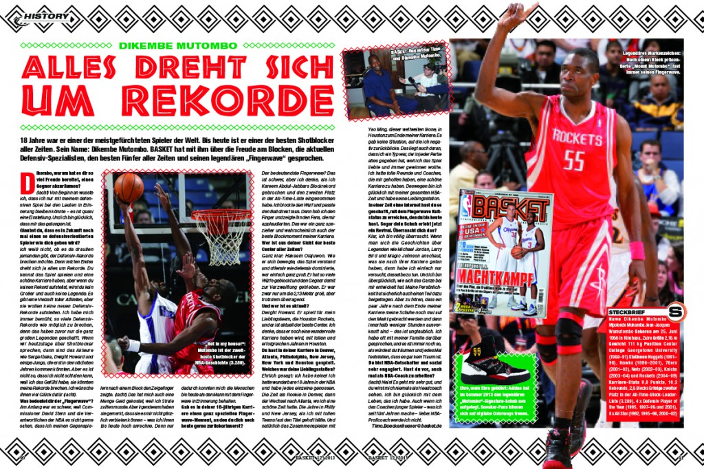 Mutombo in der aktuellen BASKET 12/13