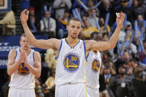 Steph Curry nach seinem Game-Winner gegen die Mavericks.