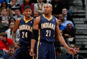 Paul George und David West konnten die Pleite in Atlanta nicht verhindern.