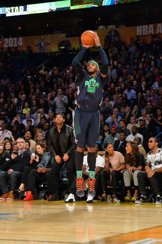 Stellte mit acht erfolgreichen Dreiern einen neuen All-Star-Game-Rekord auf: Carmelo Anthony.