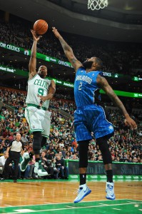 Gegen Orlando lieferte Rajon Rondo seine beste Performance seit seines Comebacks ab: 19 Punkte, zehn Assists und sechs Rebounds).