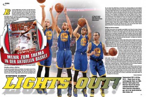 Steph Curry ist der beste Schütze der NBA-Geschichte, oder? Die Antwort gibt’s in BASKET 04/2014.