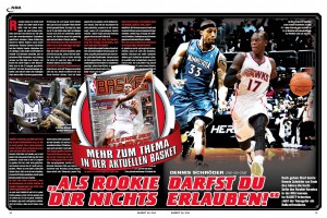 Dennis Schröder im Interview mit BASKET in der Ausgabe 04/2014.