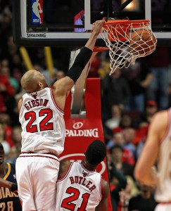 Spielt mit 13,4PPS offensiv die beste Saison seiner Karriere: Bulls-Energizer Taj Gibson.