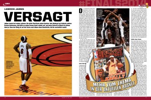 Nach der Finalspleite sucht LeBron ein neues Team, oder nicht? Warum es nur einen We für LBJ gibt, erfahrt ihr in der aktuellen BASKET 07-08/2014.