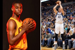 Angeblich klar: Die Cavs tauschen Top-Pick Andrew Wiggins gegen Kevin Love. Fotos: Getty Images 