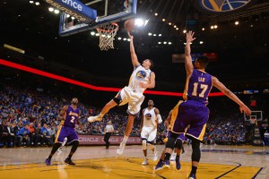 Klay Thompson führte mit 41 Zählern die Warriors zum Sieg über die Lakers (Foto: Getty Images).