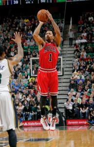 Derrick Rose verwandelte drei von fünf Dreiern. (Foto: Getty Images)