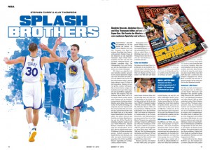 Wie die Geschichte über die "Splash Brothers" weiter geht, erfahrt ihr in der aktuellen BASKET 01/2015