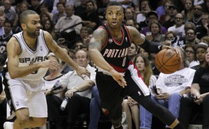 Damian Lillard und Tony Parker liefern sich regelmäßig mitreißende Duelle (Foto: Getty Images)