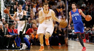 Wechseln alle das Trikot: Enes Kanter, Goran Dragic und Michael Carter-Williams (Foto: Getty Images)