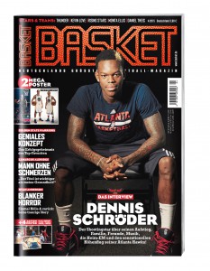 Zum ersten Mal ist Dennis Schröder auf einem BASKET-Cover: BASKET 4/2015.