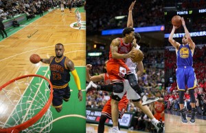LeBron, D-Rose und Steph Curry überragten die Nacht (Foto: Getty Images)