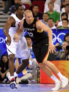 Bei den Olympischen Spielen 2008 war Chris Kaman der zweite Leistungsträger neben Dirk Nowitzki (Foto: Getty Images)