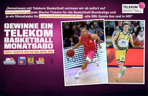 Erlebe Telekom-Basketball einen Monat lang – gratis! Und fahre zu einem BBL-Spiel!