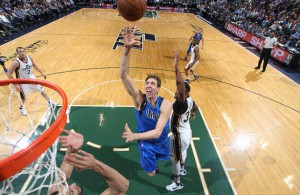 SALT LAKE CITY, UT - APRIL 11: Dirk Nowitzki #41 of the Dallas Mavericks shoots the ball against the Utah Jazz on April 11, 2016 at vivint.SmartHome Arena in Salt Lake City, Utah. NOTE TO USER: User expressly acknowledges and agrees that, by downloading and or using this Photograph, User is consenting to the terms and conditions of the Getty Images License Agreement. Mandatory Copyright Notice: Copyright 2016 NBAE (Photo by Melissa Majchrzak/NBAE via Getty Images)
