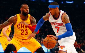 Off-Court gute Freunde, treffen LeBron James und Carmelo Anthony heute zum Saison-Start der NBA aufeinander.