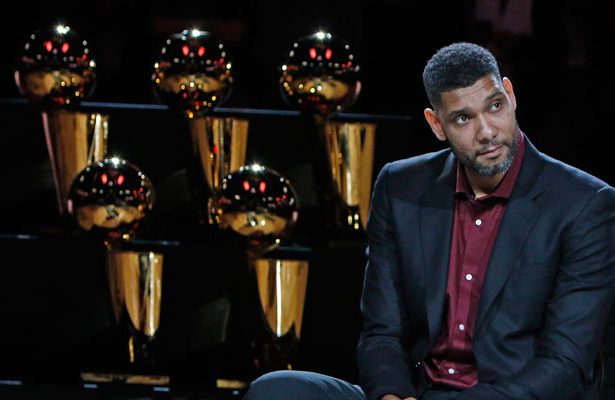 Ex-NBA-Spieler Tim Duncan (San Antonio Spurs) bei seiner offiziellen Verabschiedung.