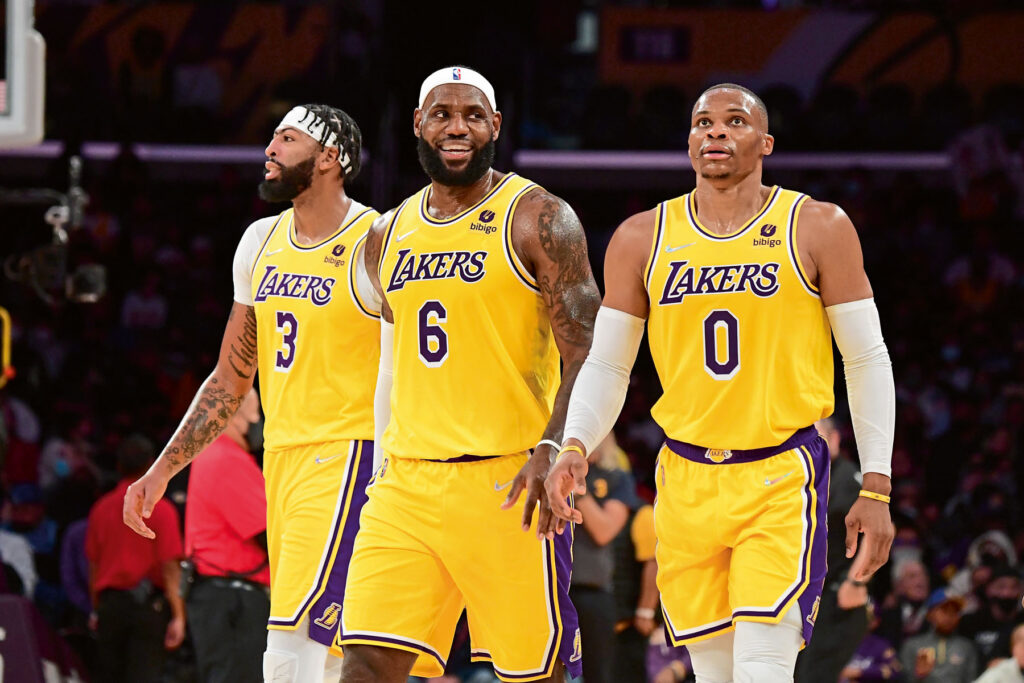 Anthony Davis, LeBron James und Russel Westbrook